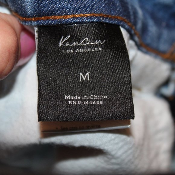 Kancan High Rise Distressed Destroyed jean shorts - Picture 3 of 8